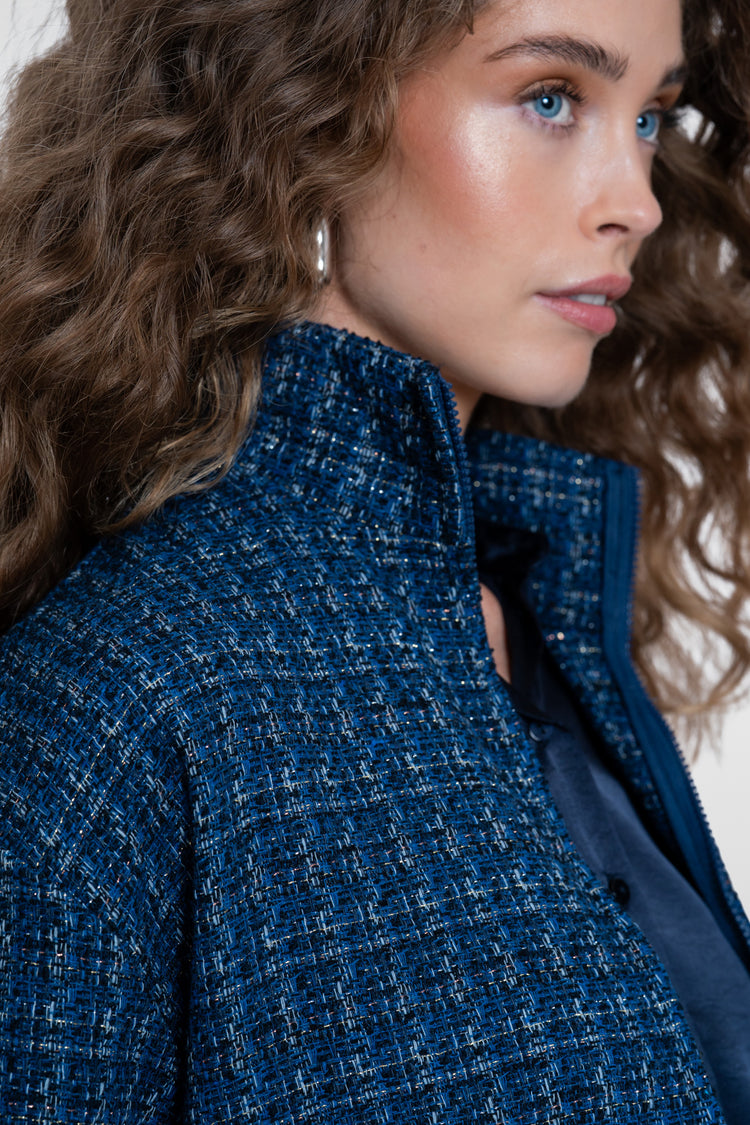Geisha tweed jasje met sportieve details