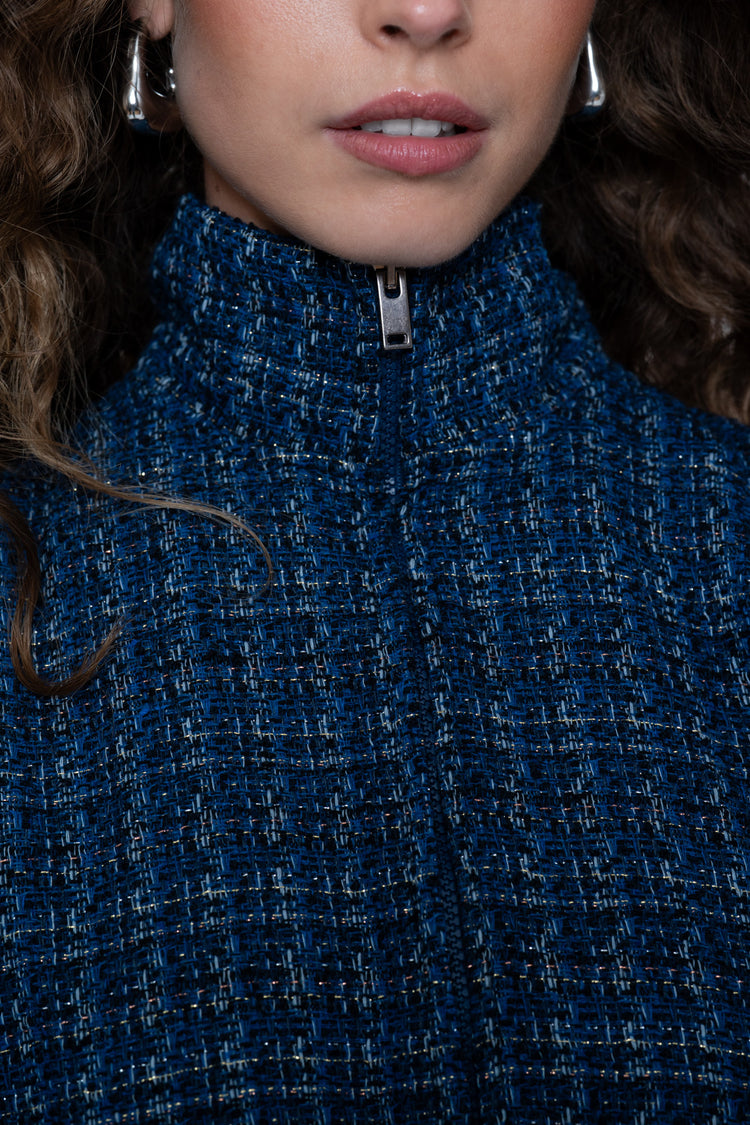 Geisha tweed jasje met sportieve details