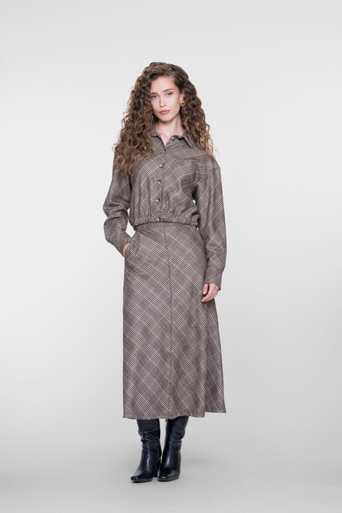 Geisha jacket met ruitdessin en kort silhouet