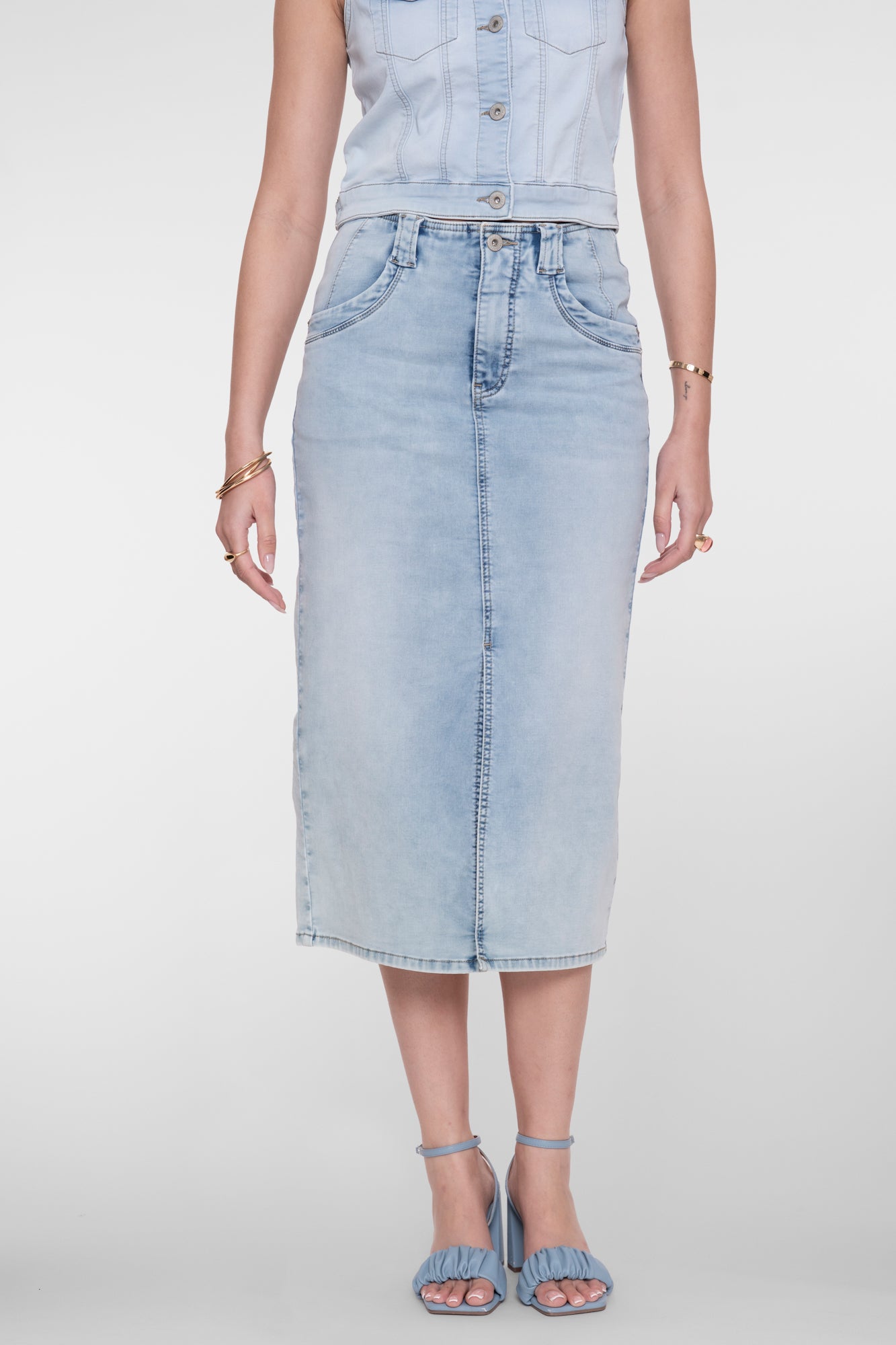 Geisha denim midi rok