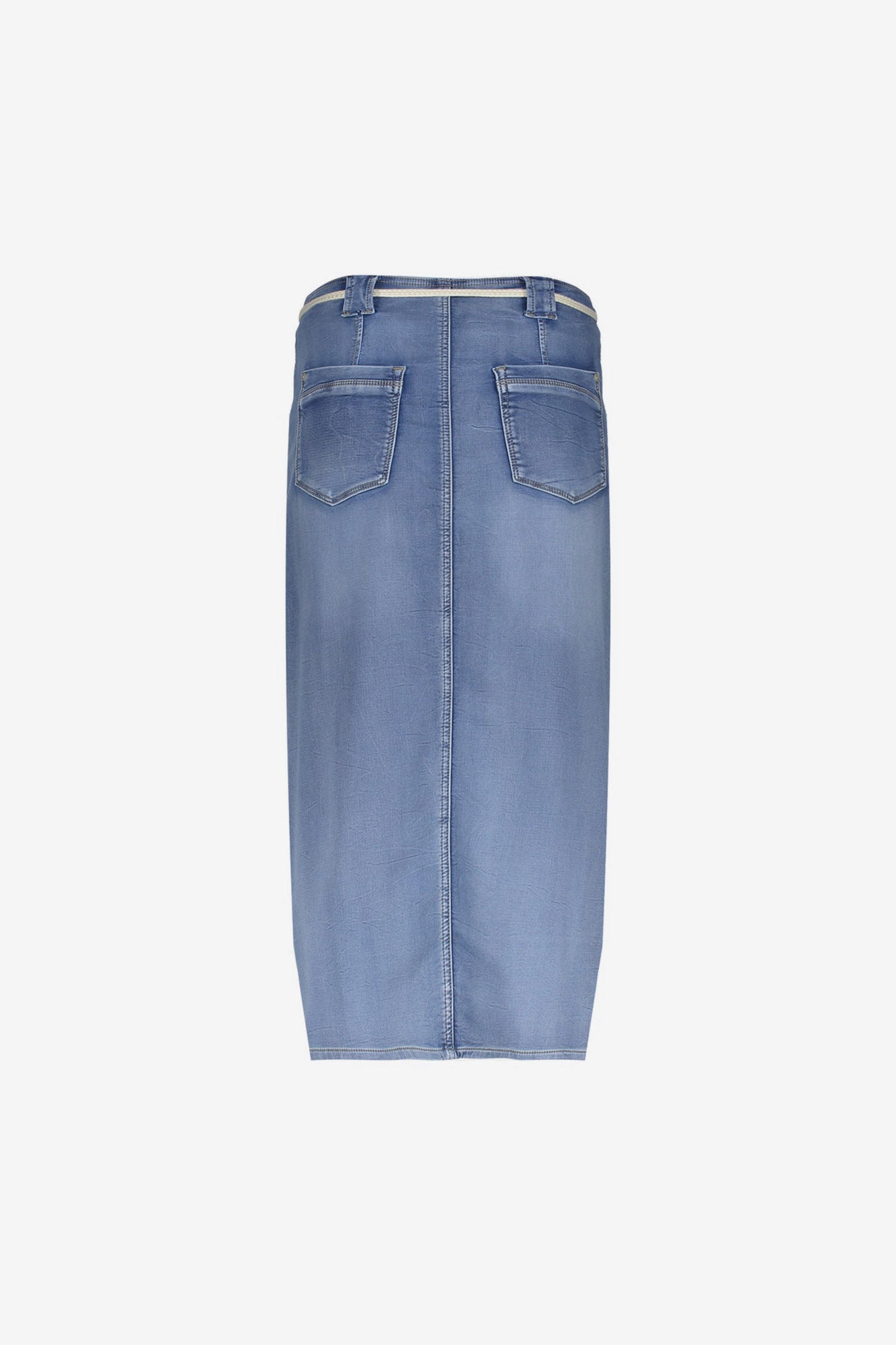 Geisha denim midi rok met split