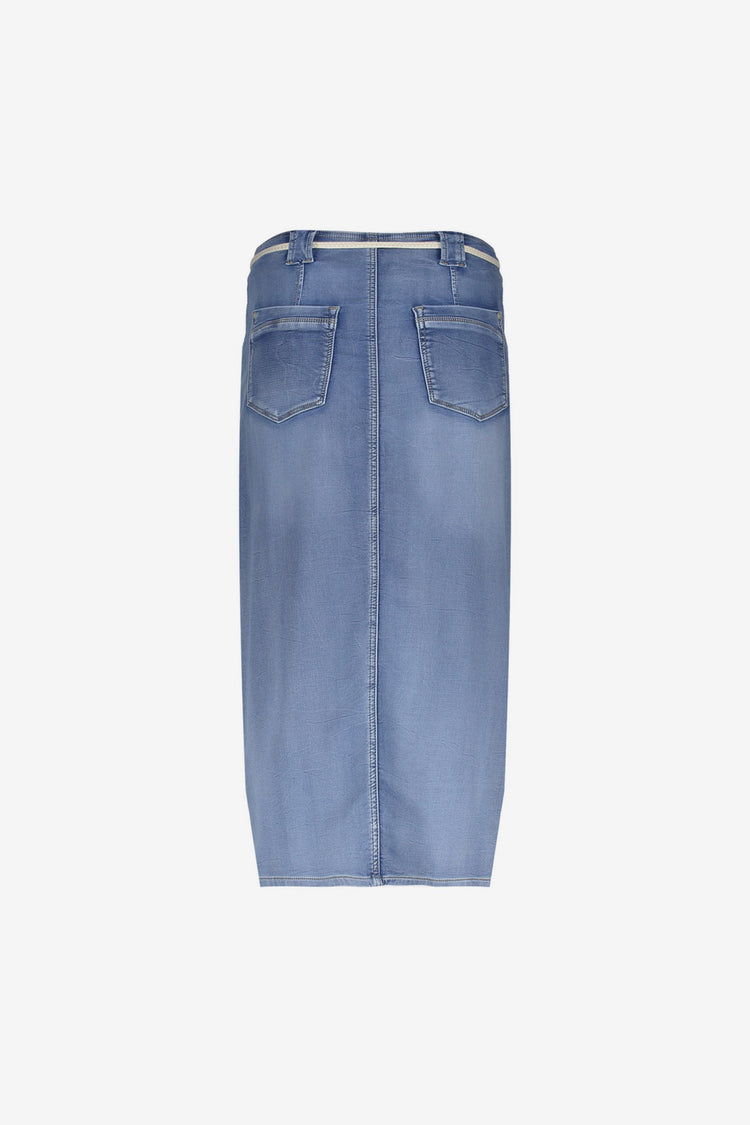 Geisha denim midi rok met split