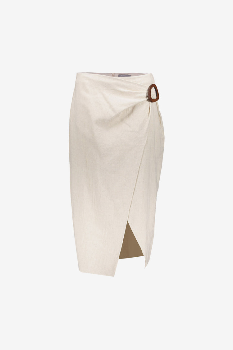 Geisha midi rok met overslagdetail