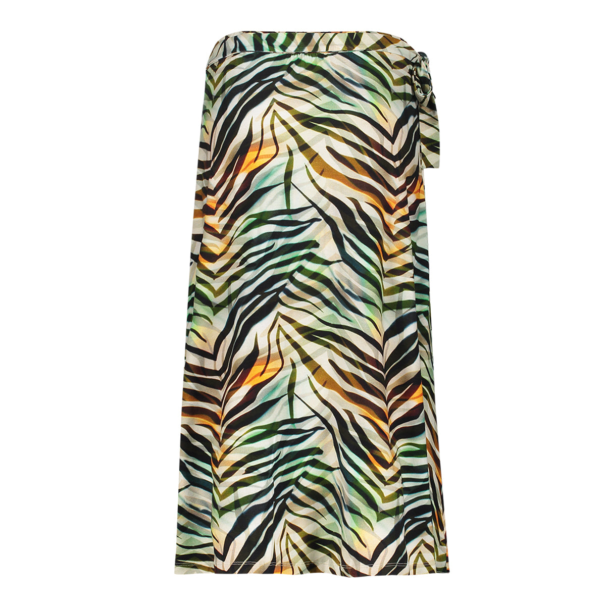 Geisha rok met bladprint en strikdetail