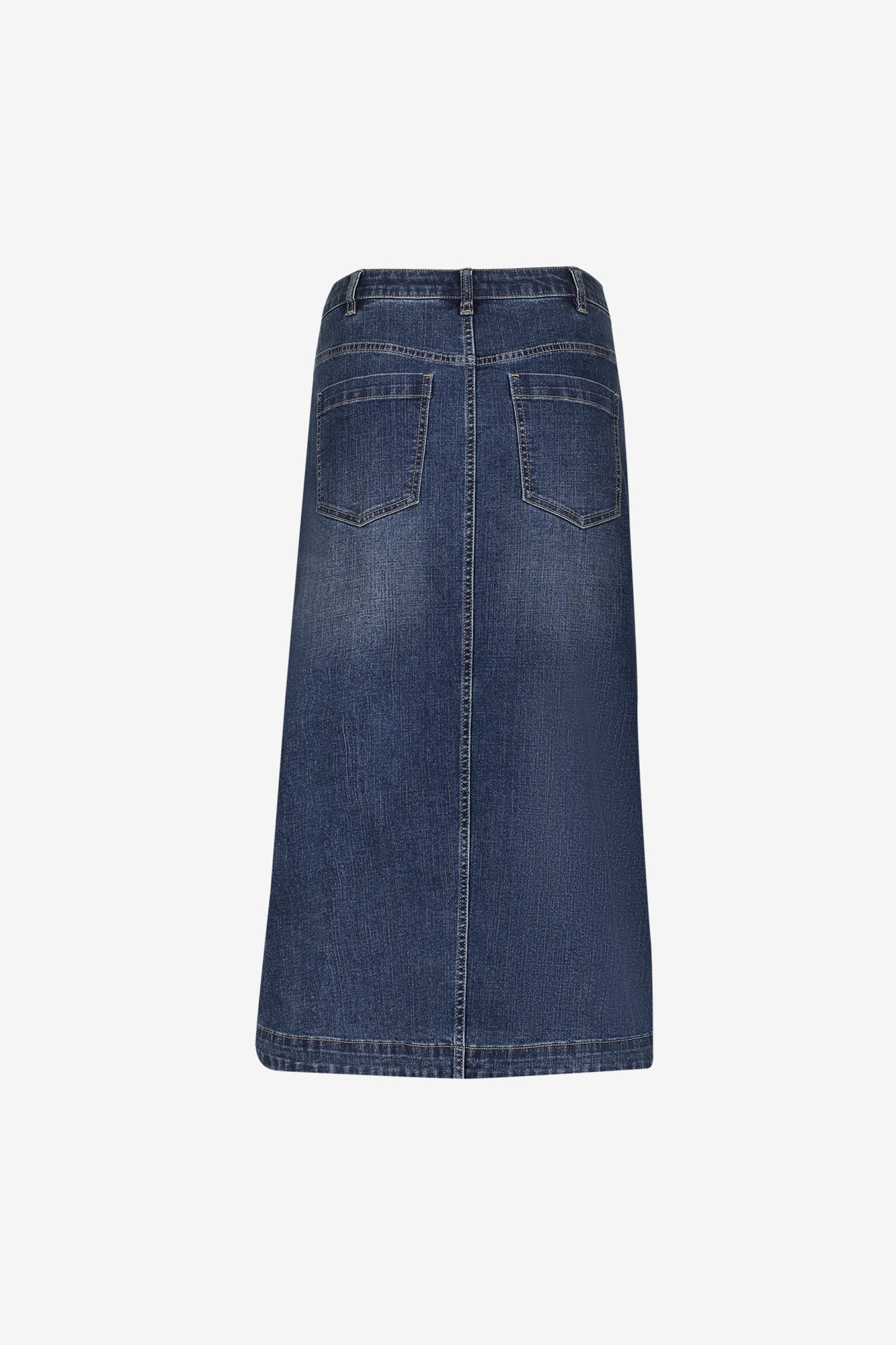 Geisha denim midi overslagrok