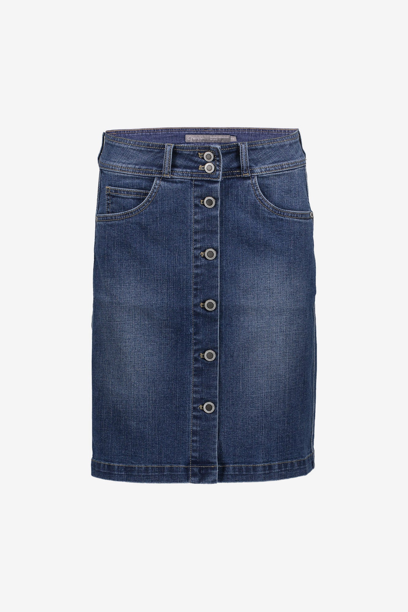 Geisha denim rok met knoopsluiting