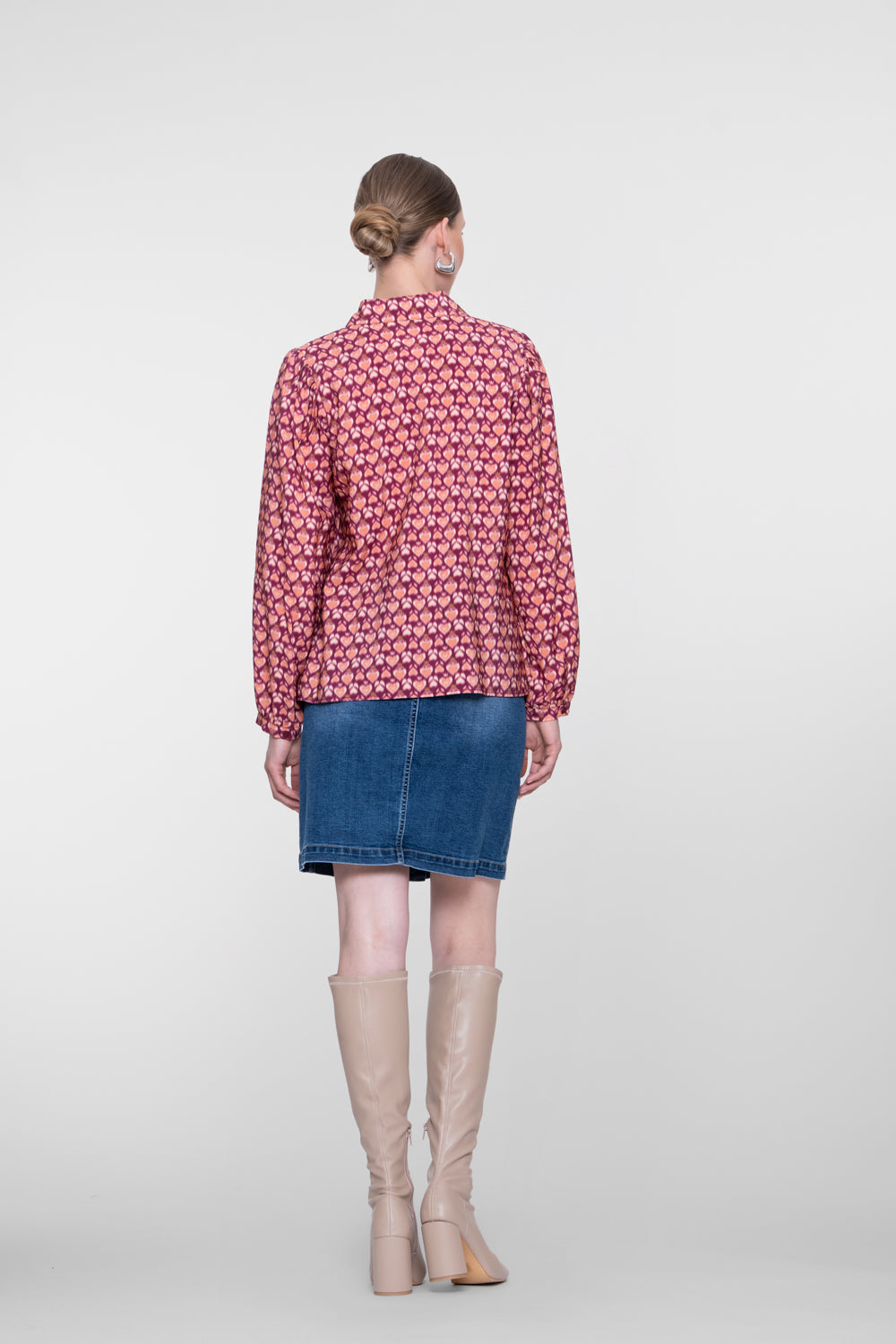 Geisha denim rok met knoopsluiting