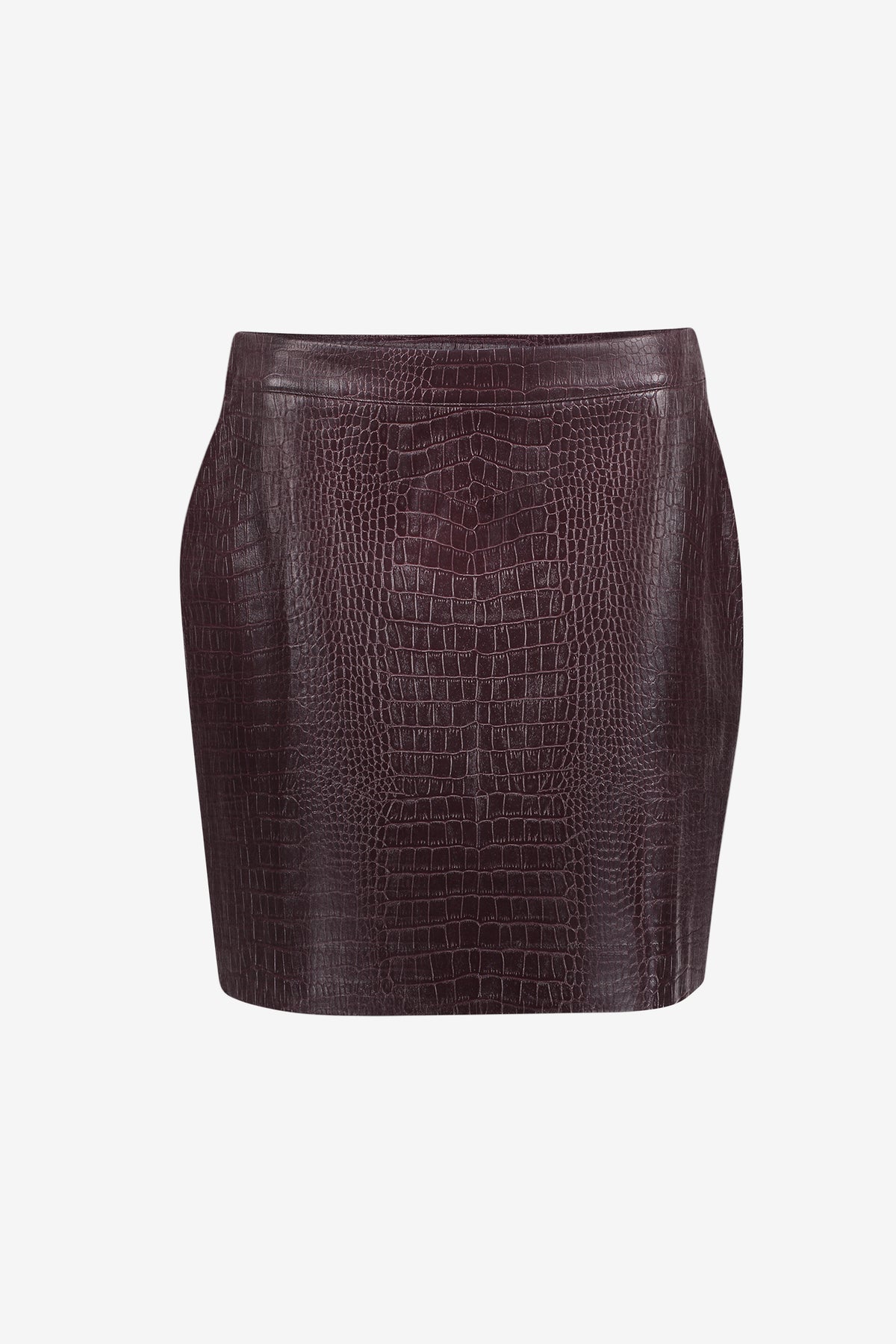 Geisha rok met crocoprint en rechte pasvorm