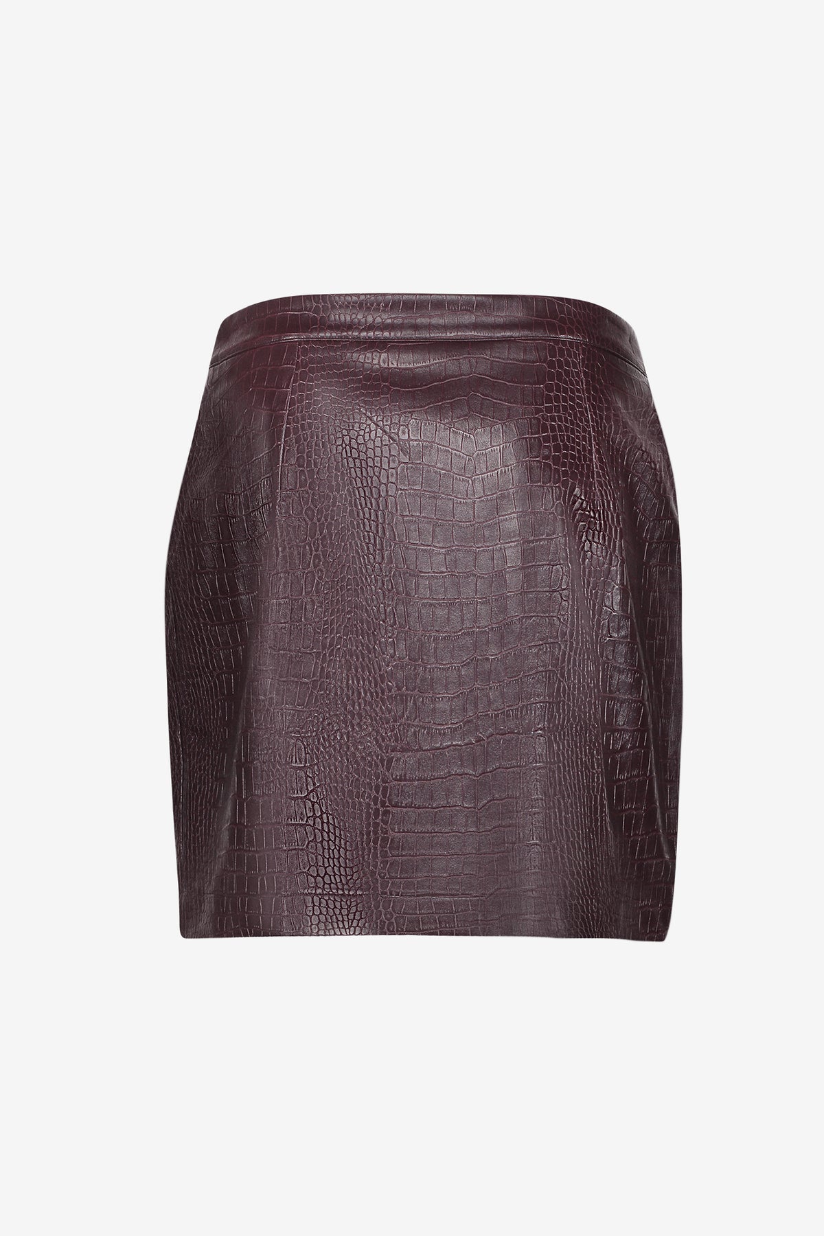 Geisha rok met crocoprint en rechte pasvorm