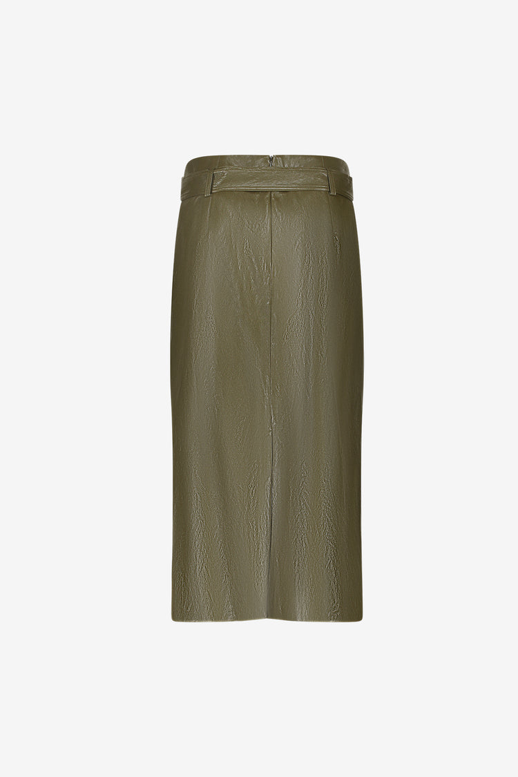 Geisha dames midirok in laklook met strikceintuur