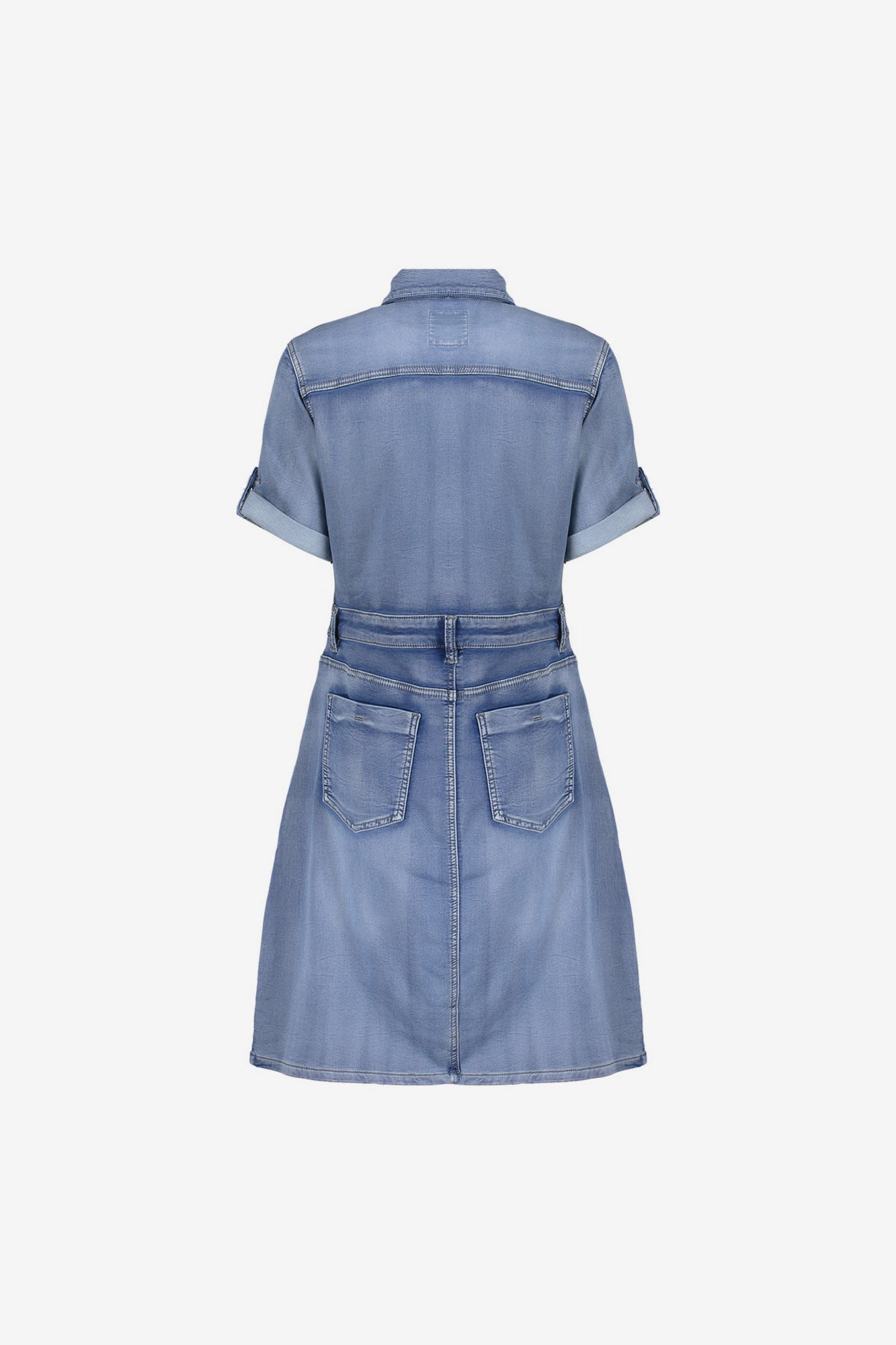 Geisha denim jurk met knopen