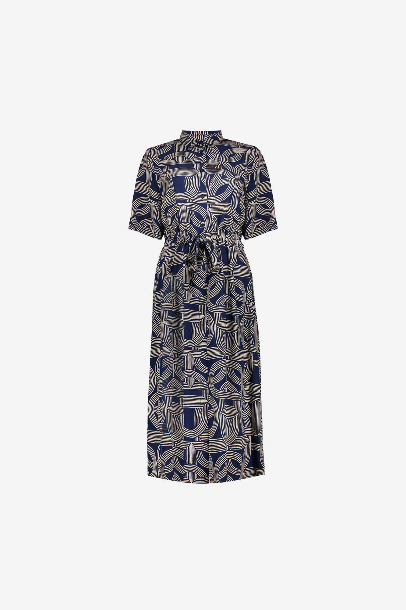 Geisha jurk met print en split