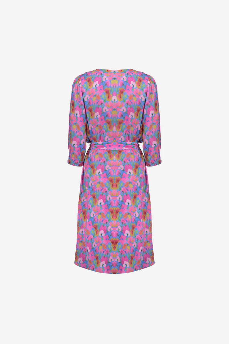 Geisha jurk met kleurrijke bloemenprint