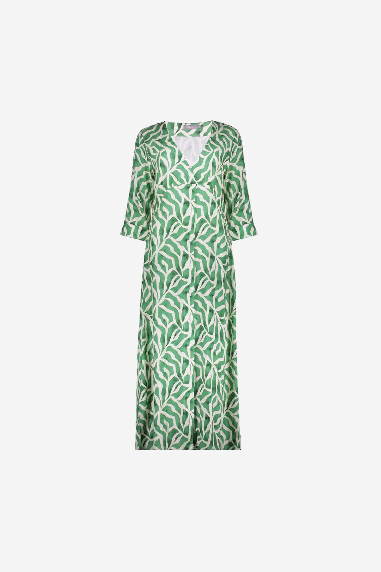 Geisha maxi jurk met print en V-hals