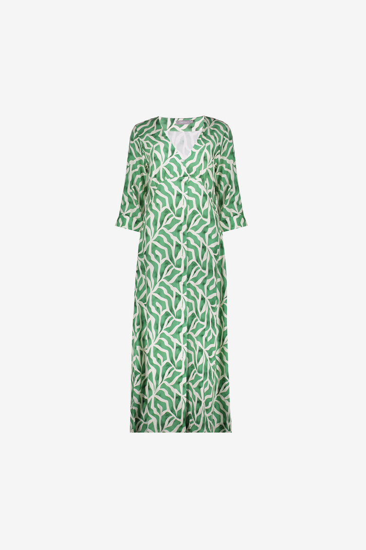 Geisha maxi jurk met print en V-hals
