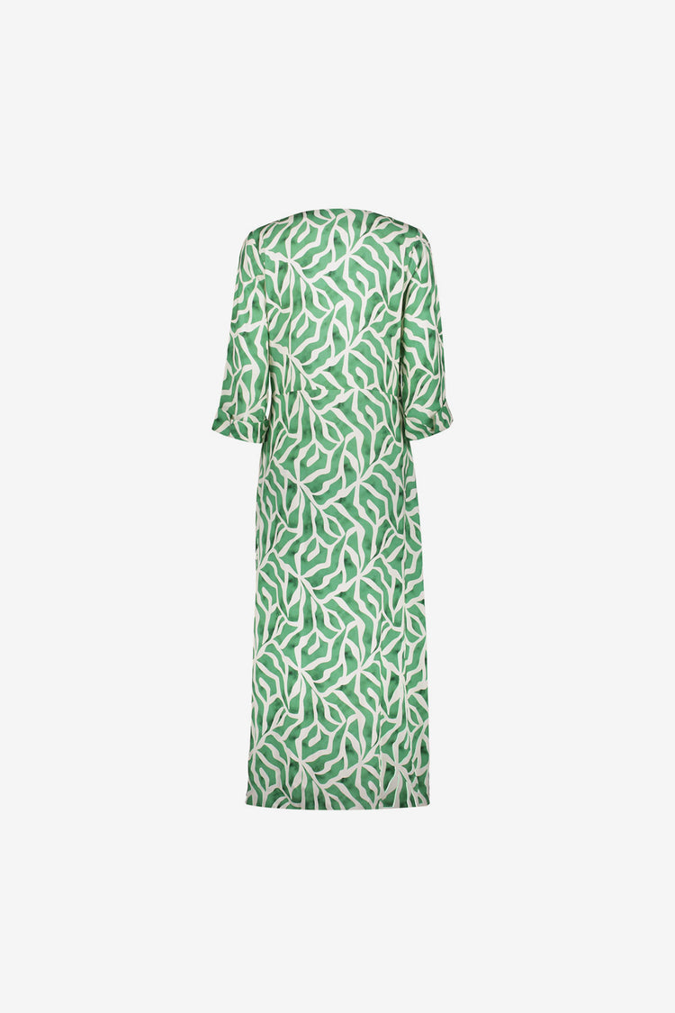 Geisha maxi jurk met print en V-hals