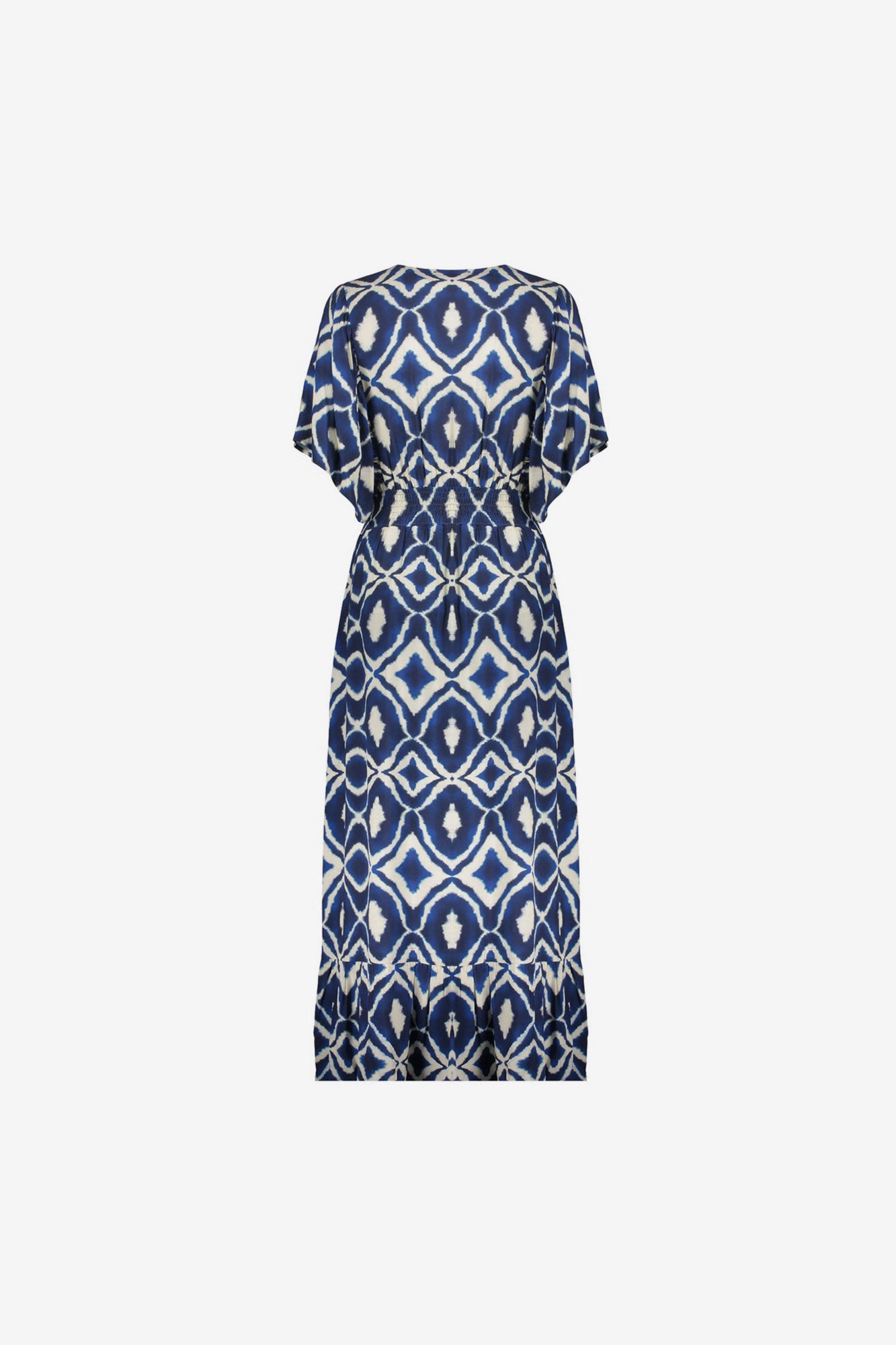 Geisha maxi jurk met V-hals en aztecprint