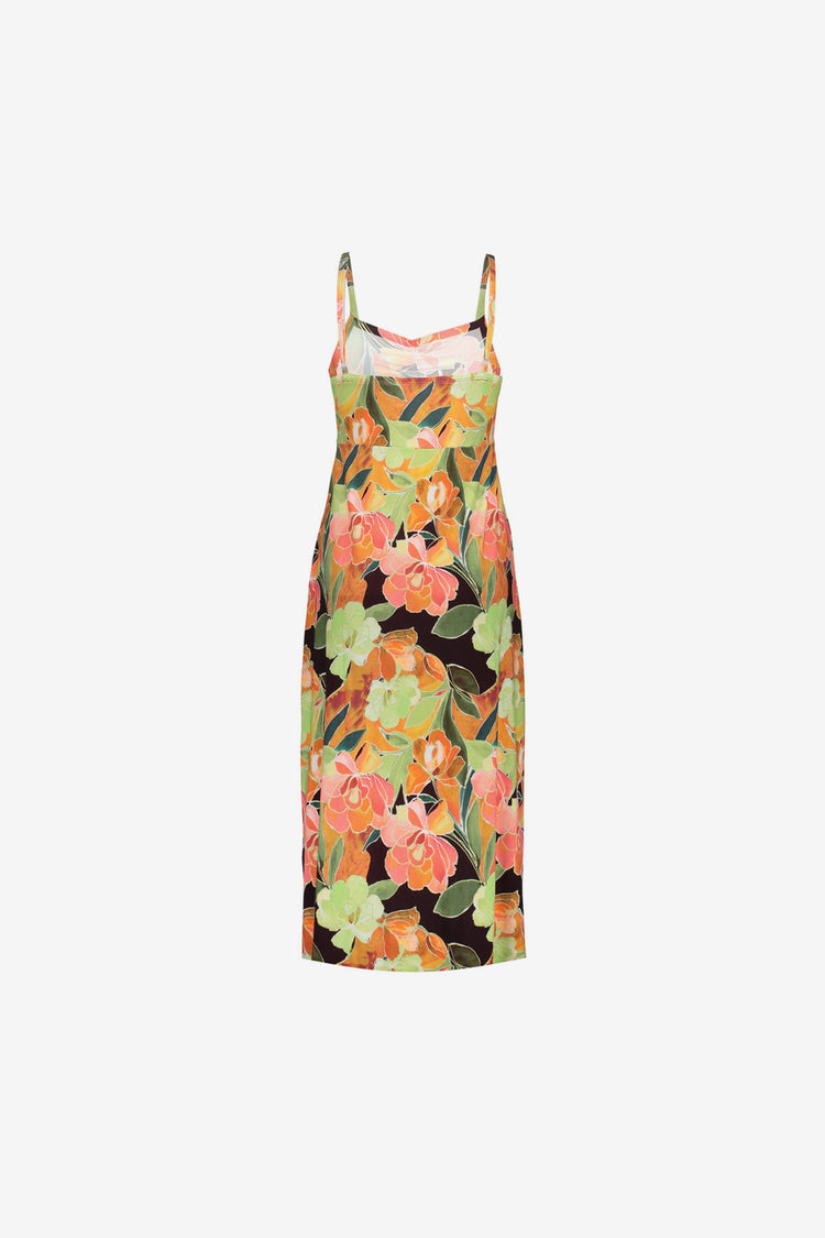 Geisha jurk met tropische print