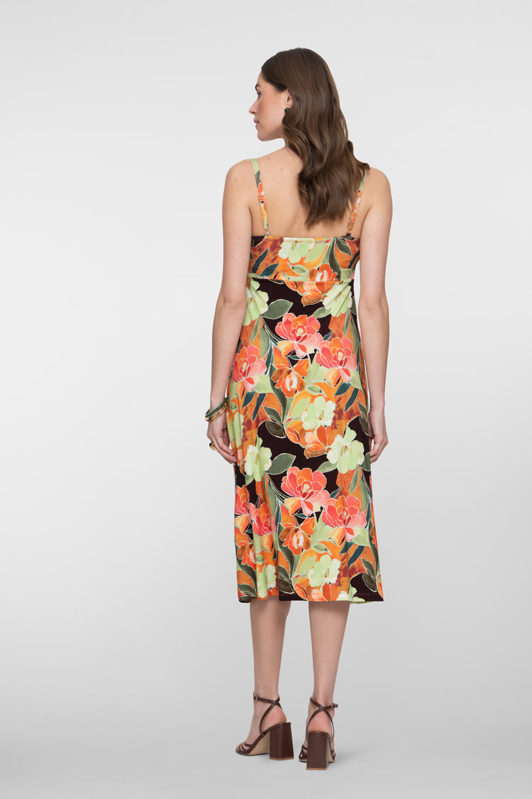 Geisha jurk met tropische print
