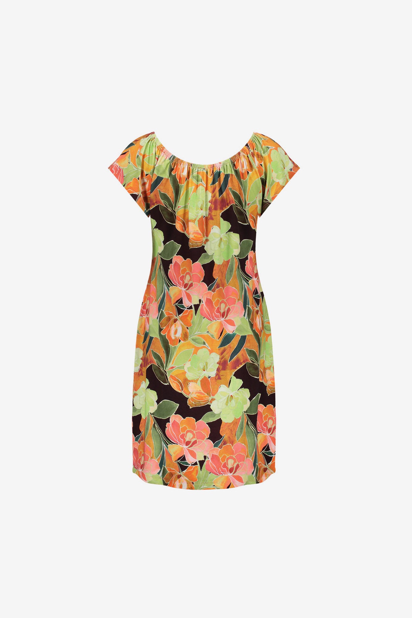 Geisha off shoulder jurk met print