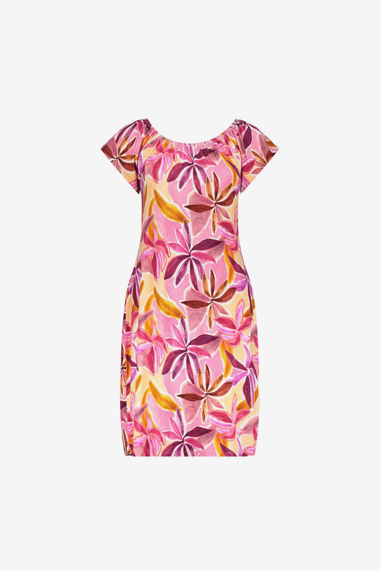 Geisha off shoulder jurk met print