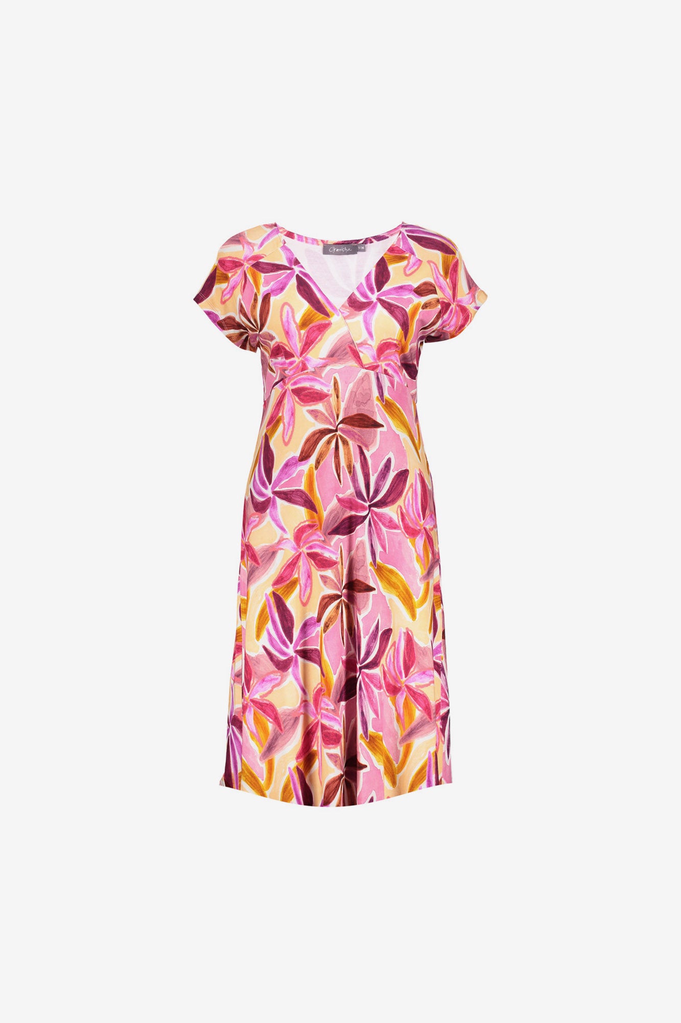 Geisha Tricot jurk met bloemprint