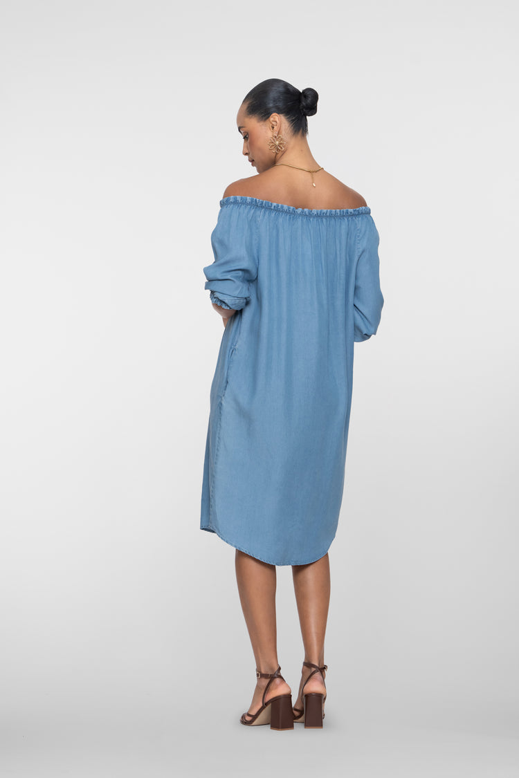 Geisha dames lyocell jurk off shoulder