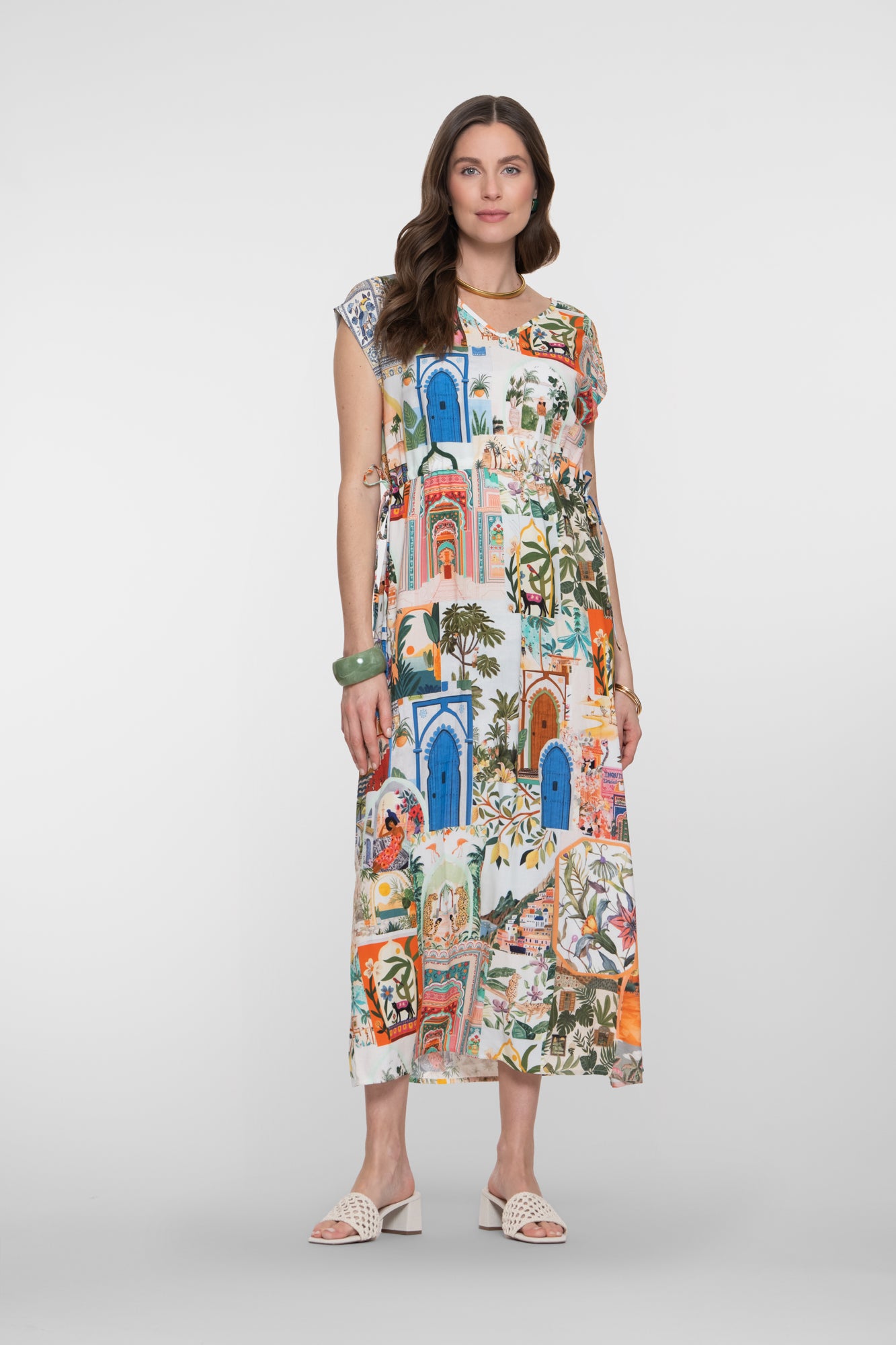 Geisha dames jurk esthetische print