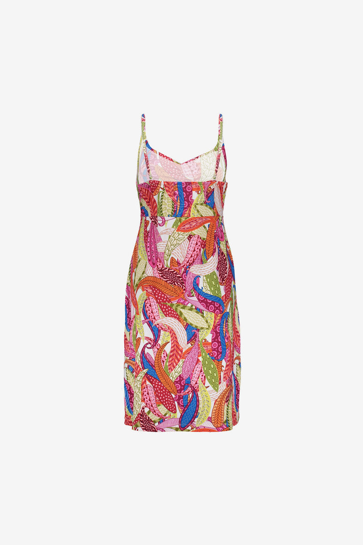 Geisha zomerjurk met kleurrijke print