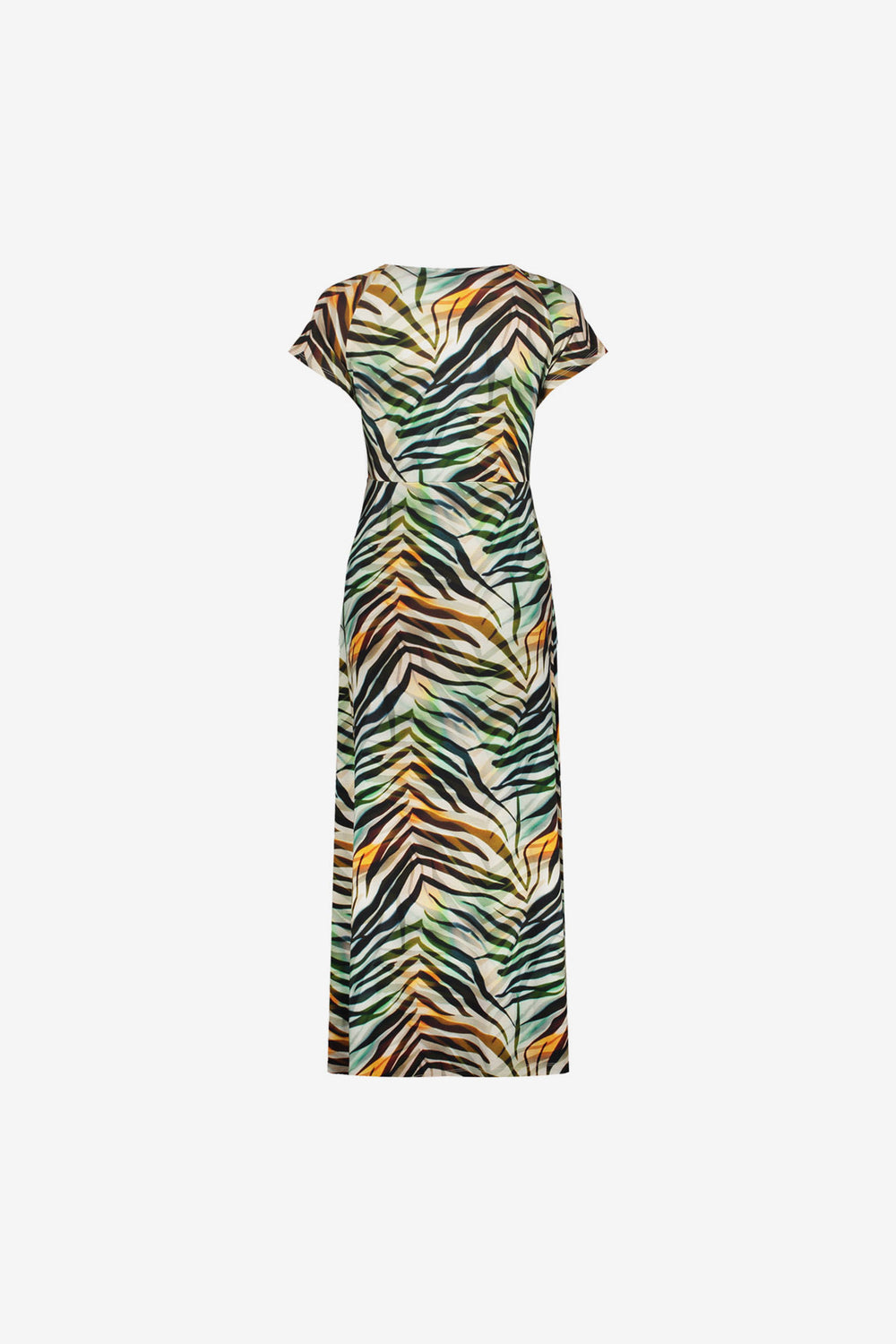 Geisha jurk met print en aangeknipte mouwen