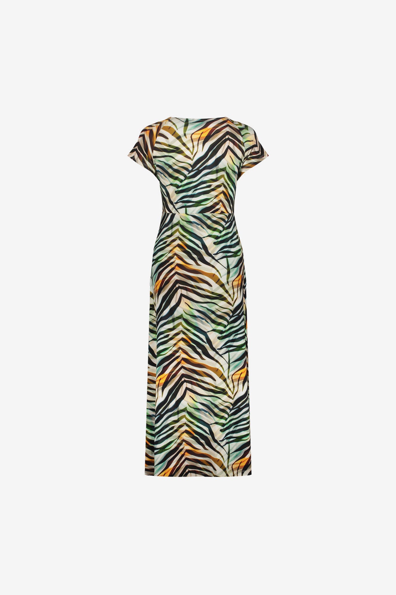 Geisha jurk met print en aangeknipte mouwen