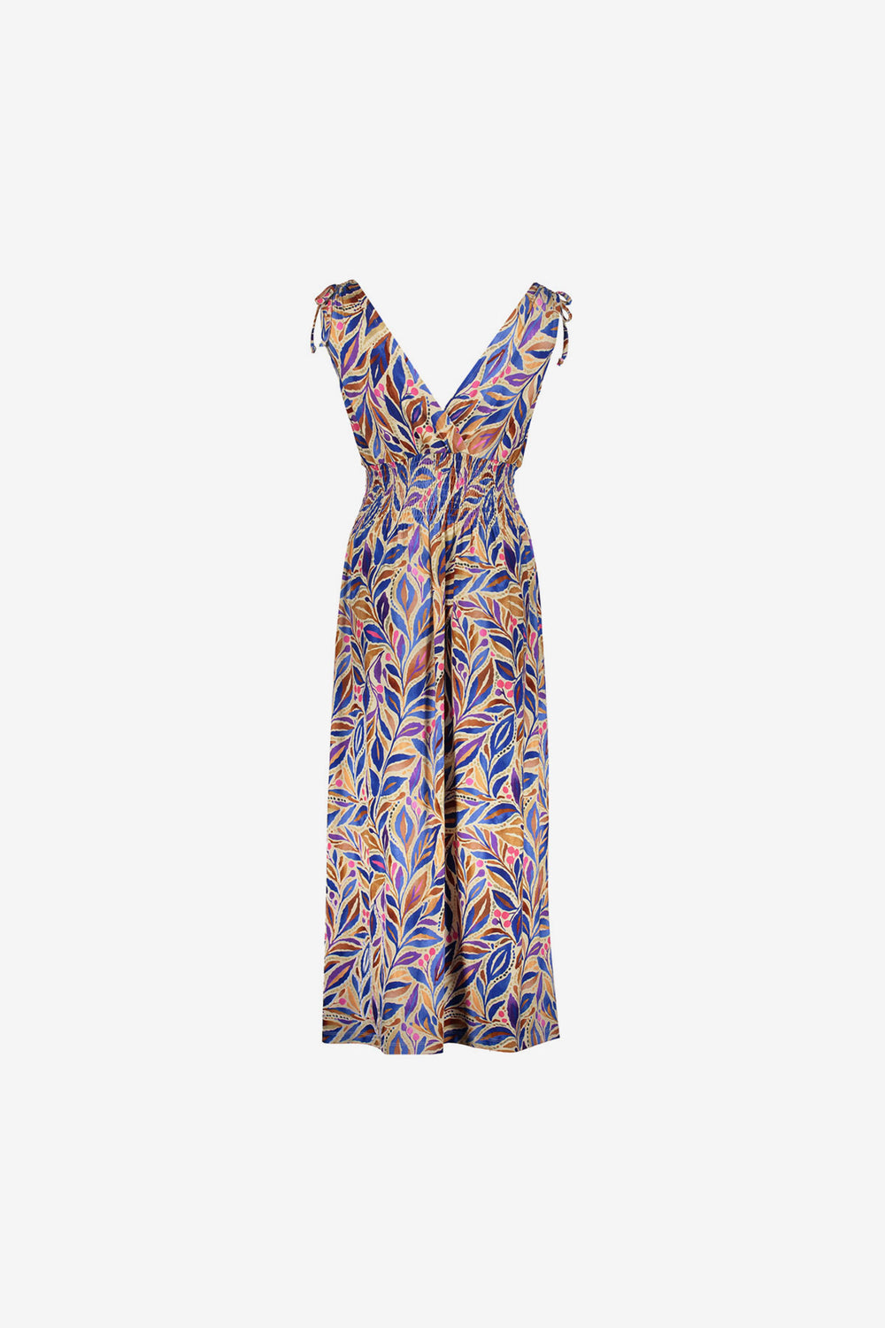 Geisha maxi jurk met overslag hals en strikjes detail