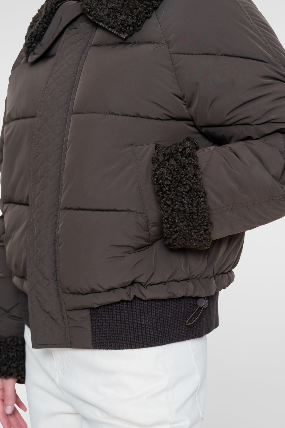 Geisha winterjas met teddykraag en teddy manchetten