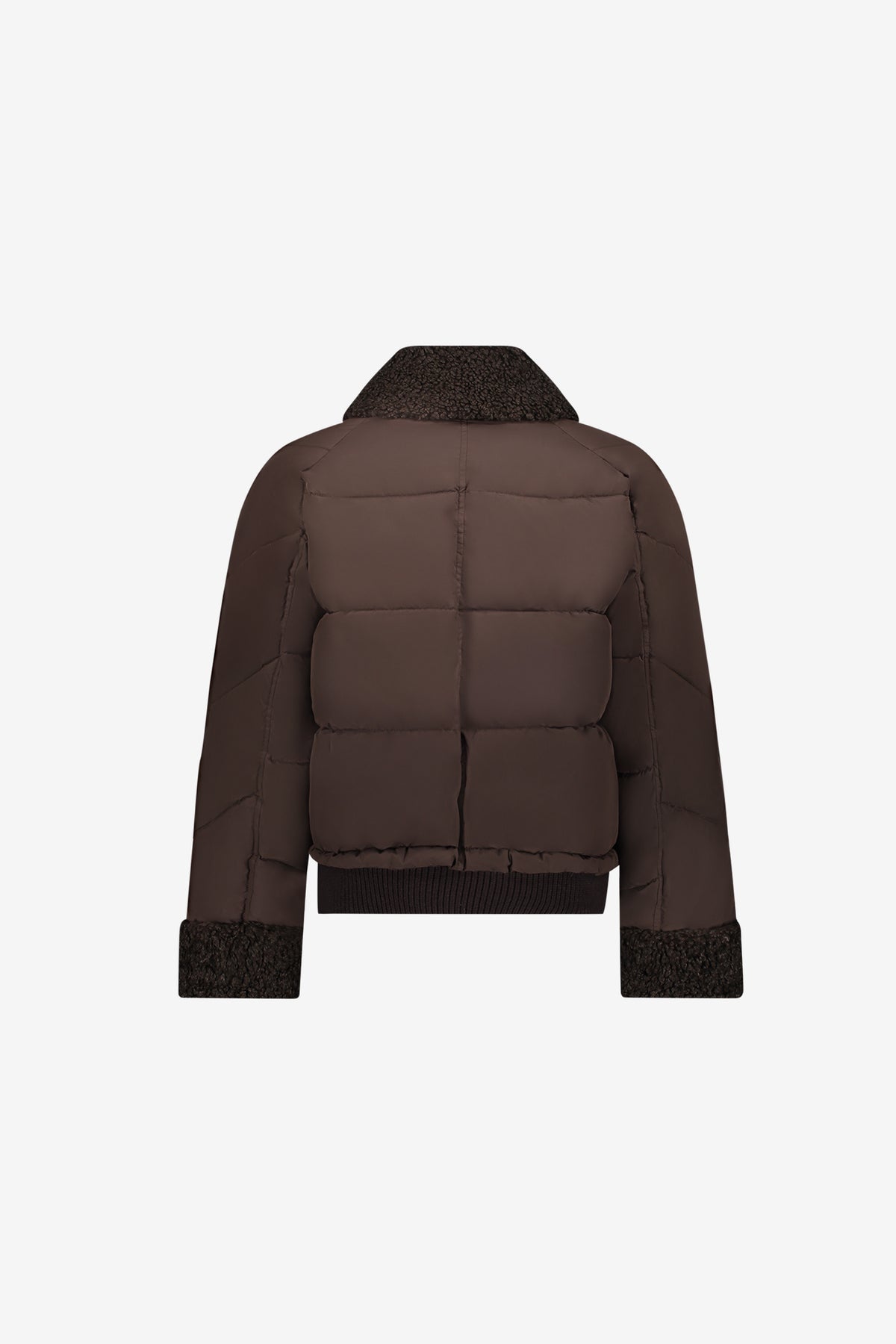 Geisha winterjas met teddykraag en teddy manchetten