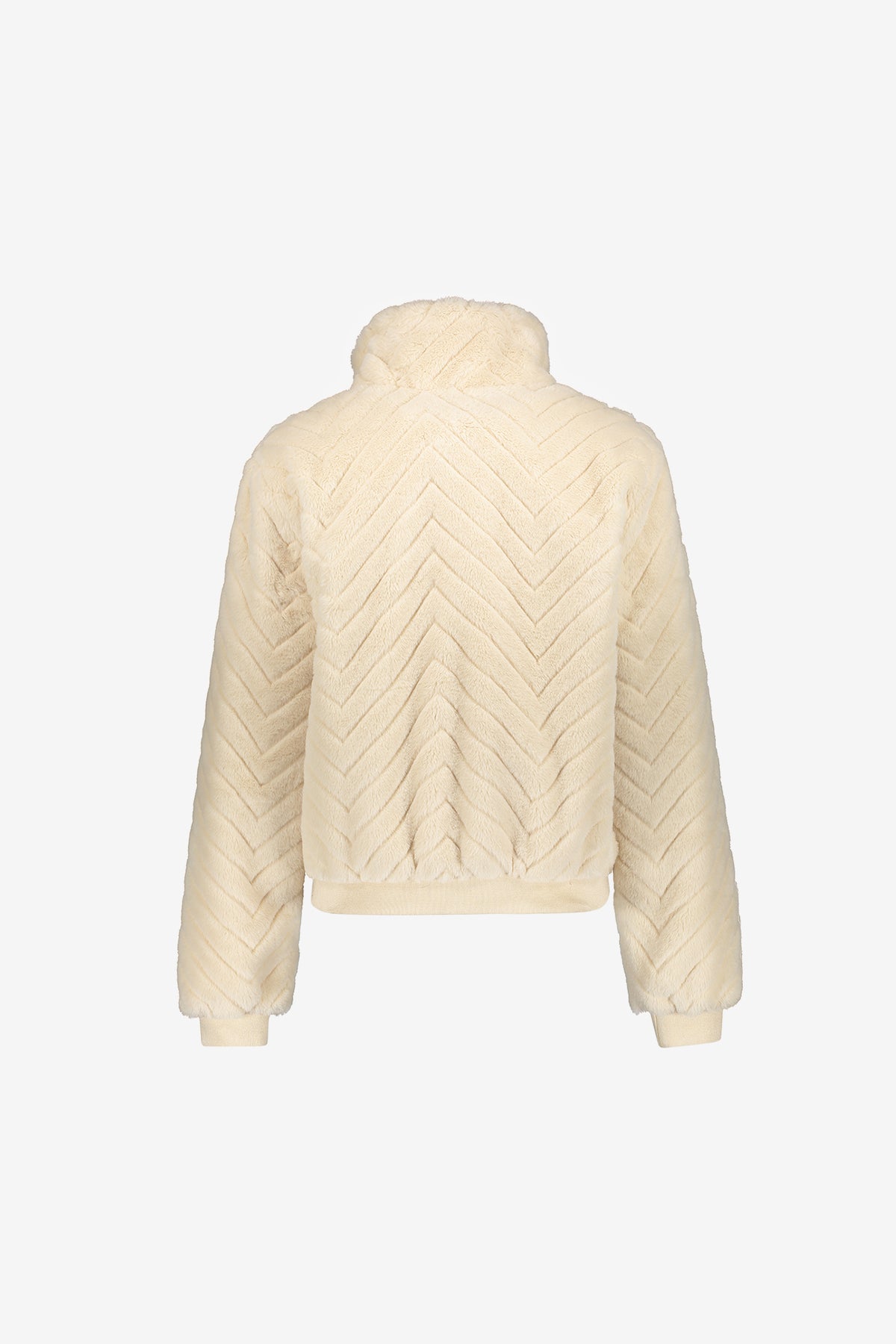 Geisha teddy jack met hoge kraag en zigzagpatroon