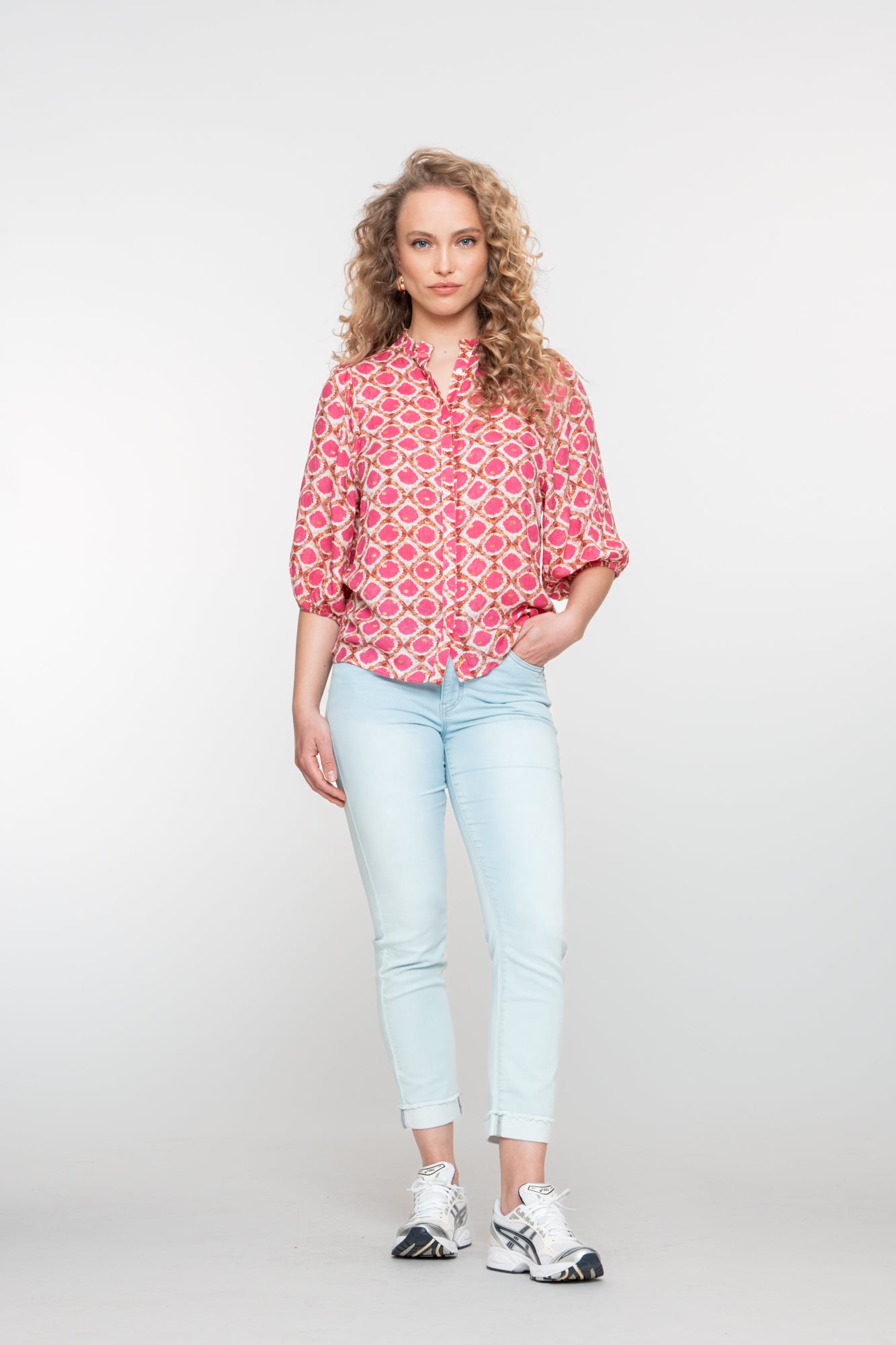 Geisha dames blouse met tilemotief