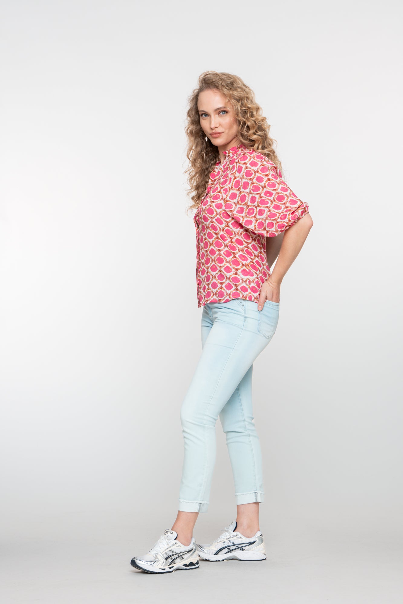 Geisha dames blouse met tilemotief