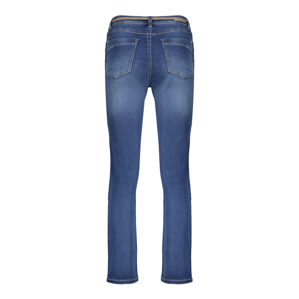 Geisha spijkerbroek geregen koordje stonewash denim