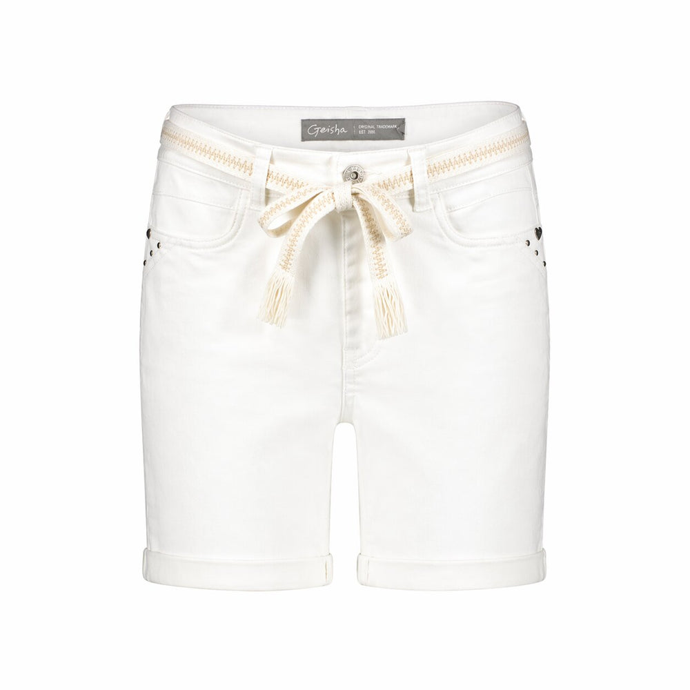 Geisha denim short off-white