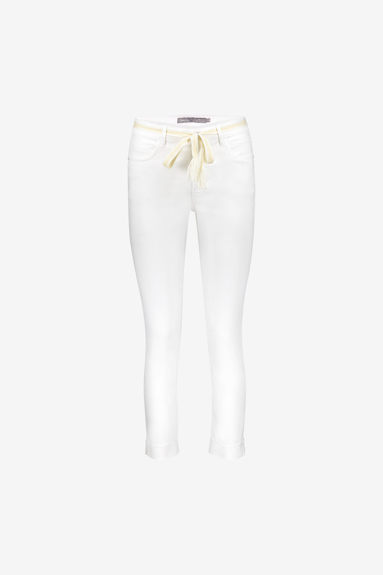 Geisha 7/8 jeans omgeslagen broekspijpen off-white