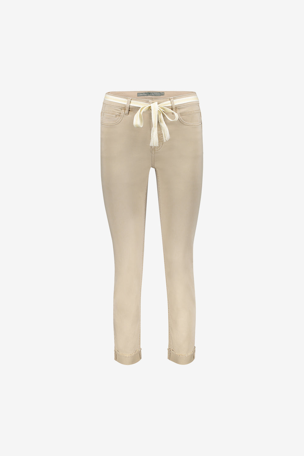 Geisha 7/8 jeans omgeslagen broekspijpen zand