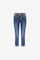 Geisha 7/8 jeans omgeslagen broekspijpen stonewash denim
