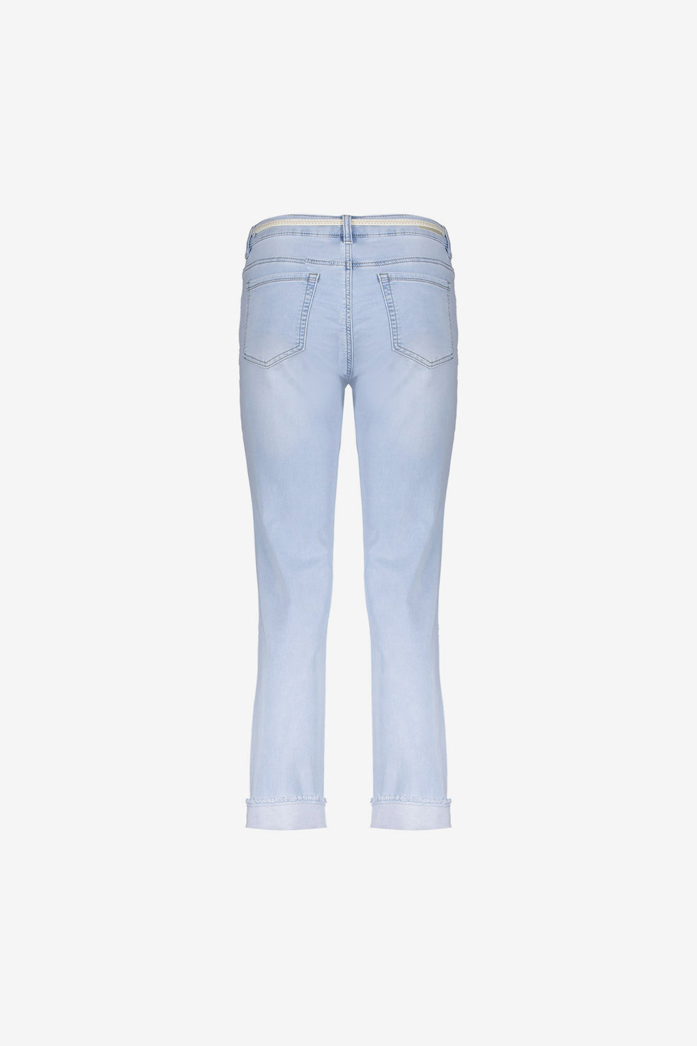 Geisha 7/8 jeans omgeslagen broekspijpen stonebleach denim