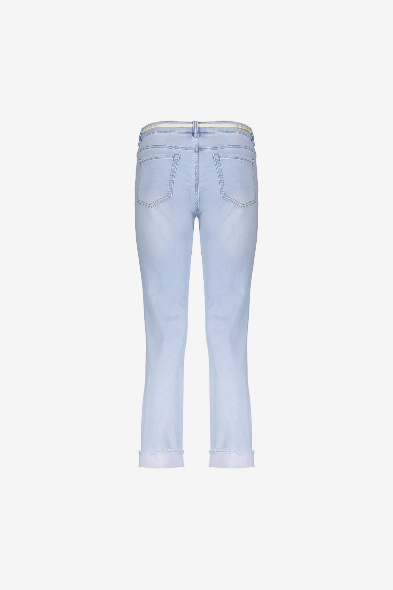 Geisha 7/8 jeans omgeslagen broekspijpen stonebleach denim