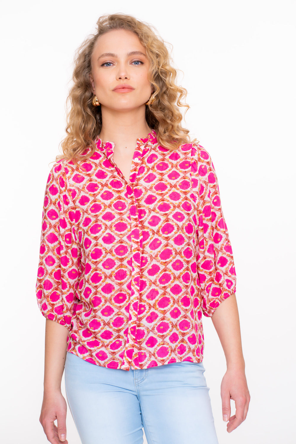 Geisha dames blouse met tilemotief
