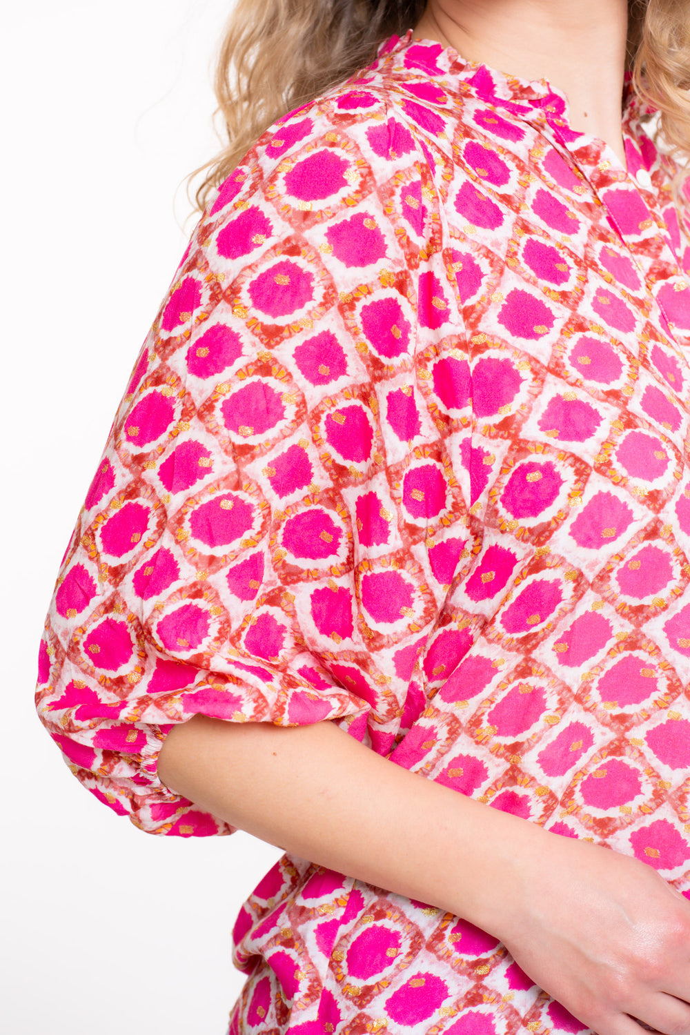 Geisha dames blouse met tilemotief