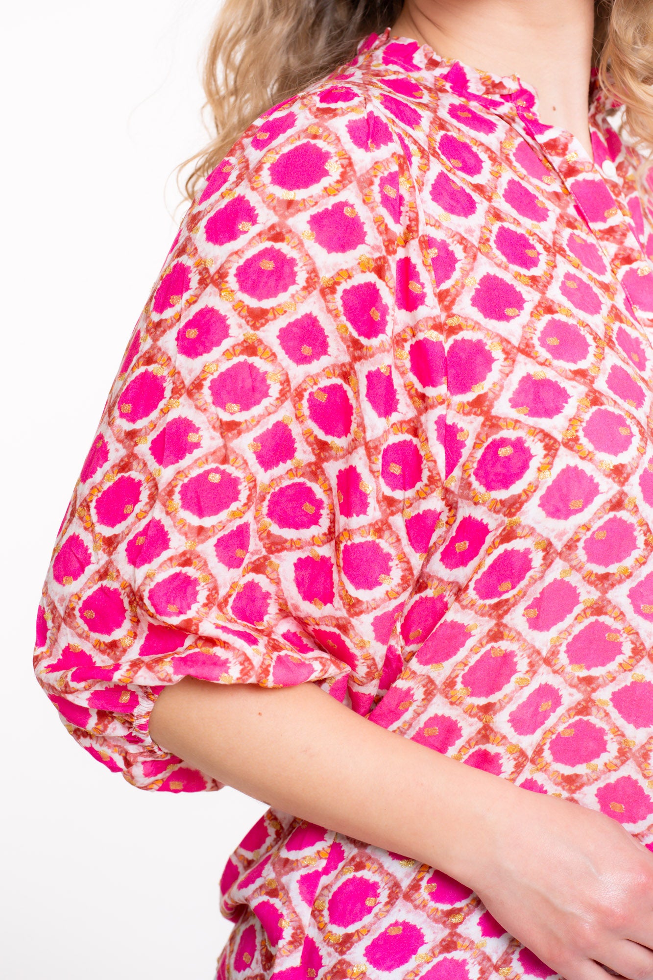 Geisha dames blouse met tilemotief