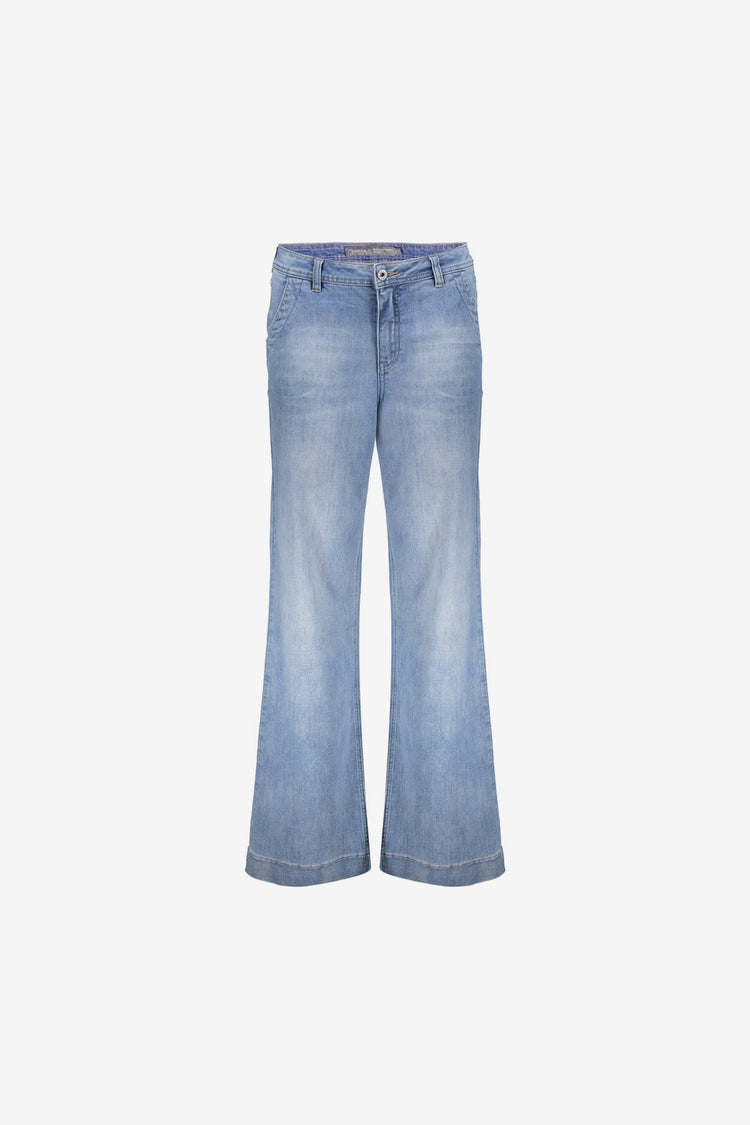 Geisha spijkerbroek wide leg stonebleach denim