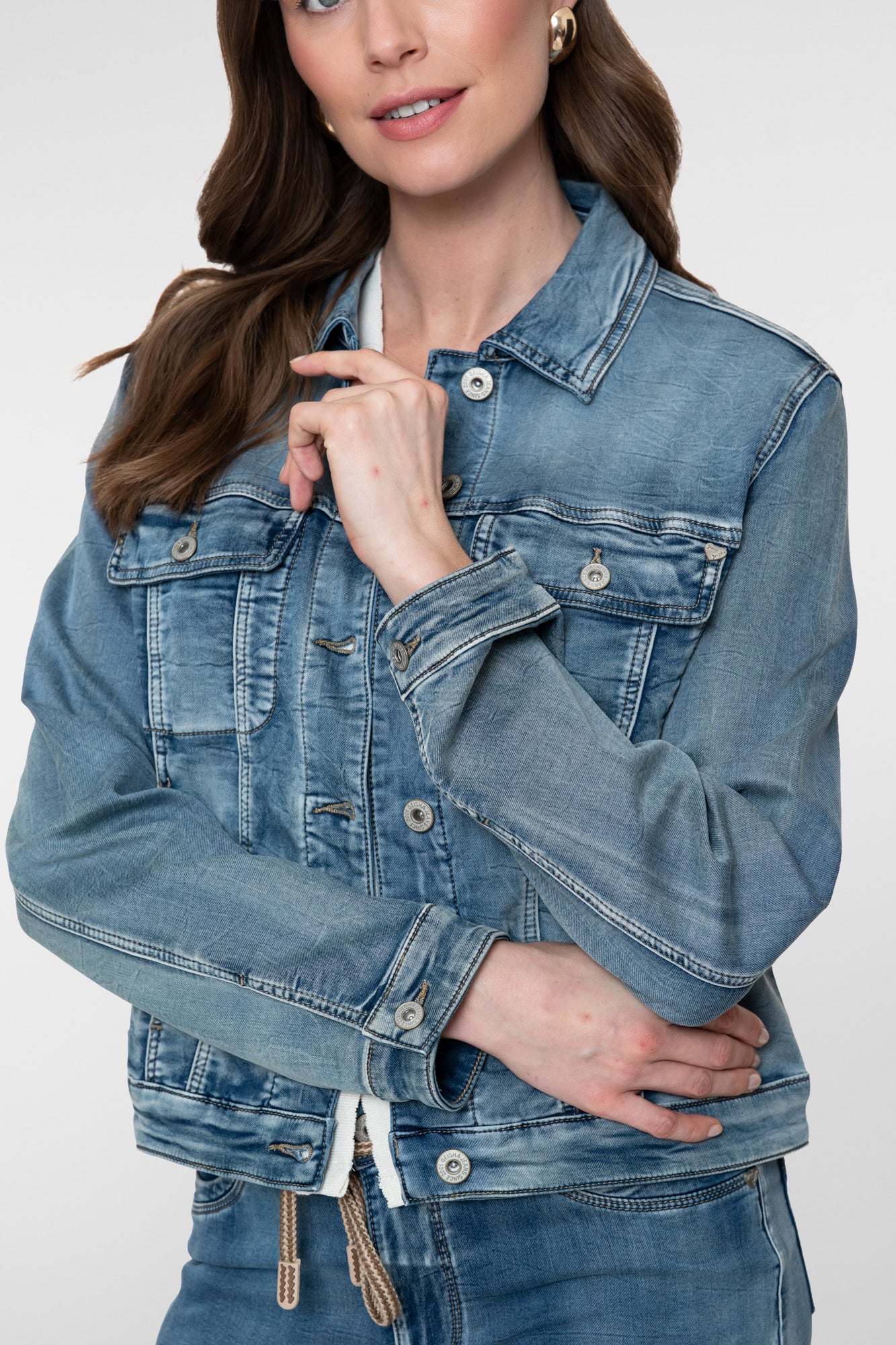 Geisha klassiek denim jacket stonewash denim