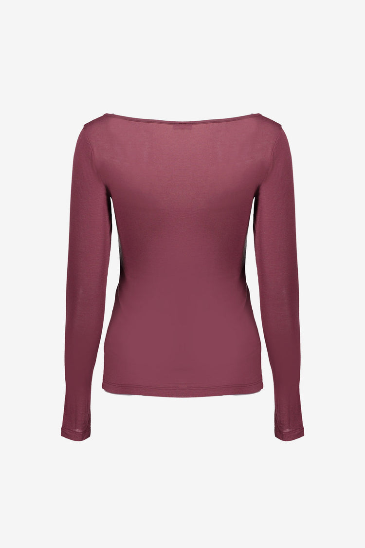 Geisha lichtgebreide cashmere trui bordeaux